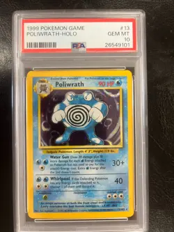 Pokemon Cards - PSA 10 Poliwrath 13/102 - Base Set Holo - GEM MT - PSA10 Vintage - Image 1