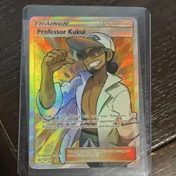 Pokemon TCG Sun & Moon Professor Kukui Holo Trainer Supporter Card 148/149 - Image 1