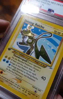 Shining Raichu 1st Edition 111/105 PSA 5 Neo Destiny Foil Shiny Pokemon Card - Image 3