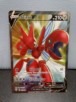 Scizor V - 183/189 Darkness Ablaze - Full Art Ultra Rare Pokemon Read Descript - Image 1
