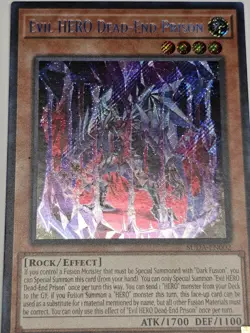 yugioh Evil HERO Dead-End Prison SUDA-EN002 Secret Rare 1st Ed lightly played - Image 1