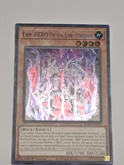 yugioh Evil HERO Dead-End Prison SUDA-EN002 Secret Rare 1st Ed lightly played - Image 2