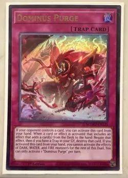 Yugioh! 1x Dominus Purge MZMU-EN125 Ultra Rare 1st Ed NM - Image 1