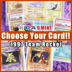 PSA 9 1997 Team Rocket Pokemon Card Japanese Holo Mint Dark - CHOOSE YOUR CARD - Image 1