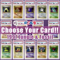 PSA 9 1997 Jungle & Fossil Pokemon Graded Card Japanese Holo - CHOOSE YOUR CARD - Image 1