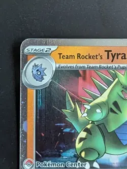 Pokemon Centre Team Rocket's Tyranitar Card 096/182 Stamped - Image 2