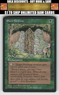 Magic_the_gathering Fallen Empires # Elven Fortress (Wanerstrand) - Image 1