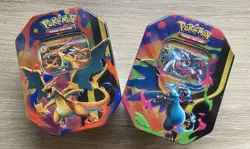 Pokemon TCG Mega Charizard Ex Tin Assortment New & Sealed X & Y Cards 2No. Tins - Image 1