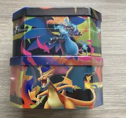 Pokemon TCG Mega Charizard Ex Tin Assortment New & Sealed X & Y Cards 2No. Tins - Image 3