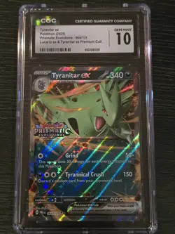 CGC 10 Tyranitar ex 064/131 Prismatic Evolutions 2025 Pokemon Card - Image 1