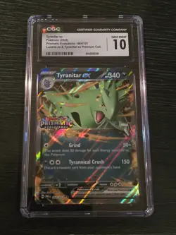 CGC 10 Tyranitar ex 064/131 Prismatic Evolutions 2025 Pokemon Card - Image 2