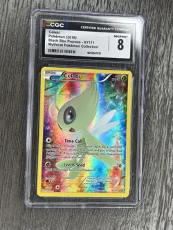 CGC 8 Celebi 2016 Black Star Promos XY111 Pokemon Card - Image 1