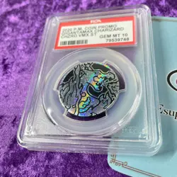 PSA 10 2020 Gigantamax Charizard Pokemon Japanese Coin Promo Gem Mint Pokecoin - Image 2