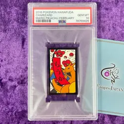 PSA 10 2016 Charizard Pokemon Hanafuda Mario Pikachu February Gem Mint Nintendo - Image 1