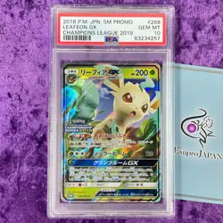 PSA 10 2018 Leafeon GX 268/SM-P Champions League 2019 Pokemon Japanese SM Promo - Image 1