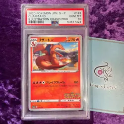 PSA 10 Pokemon Japanese Charizard Illustration Grand Prix Promo 143/S-P - Image 1