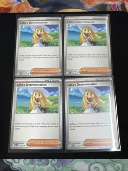 4x Lillie's Determination 119/132 x4 - Mega Evolution - Pokemon TCG - Uncommon - Image 1