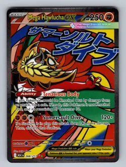 Mega Hawlucha ex 268/217 Mega Attack Rare ME: Ascended Heroes NM Pokemon TCG - Image 1