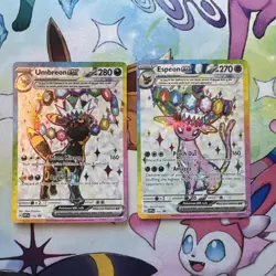 Pokemon TCG SVP: Espeon EX 175 & Umbreon EX 176 Black Star Promos - Image 1
