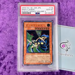 PSA 10 2003 Insect Queen Yu-Gi-Oh Japanese #136 Duelist Legacy Volume 4 Gem Mint - Image 2