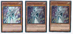 3 x Silent Magician LV8 - YGLD-ENC04 - Ultra Rare - LP x3 Playset - Image 1