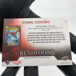 Marvel Card Spider-Man 1 Comic Covers Fleer Upper Deck Renditions [NM] - Image 4