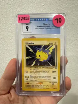 CGC 9 Pikachu 70/111 FRENCH Neo Genesis Pokemon Card - Image 1