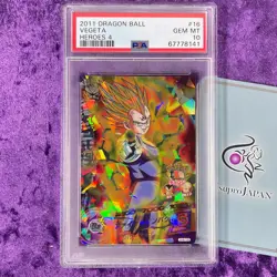 PSA 10 2011 Vegeta Dragon Ball Heroes 4 H4-16 Rare Gem Mint Graded TCG Card - Image 1