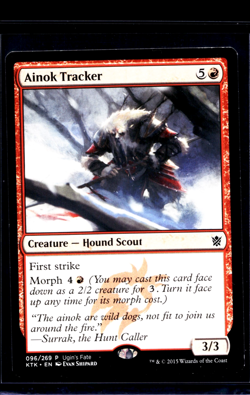MTG Magic The Gathering Khans of Tarkir Ugin's Fate Promo #96 Ainok Tracker MP - Image 1