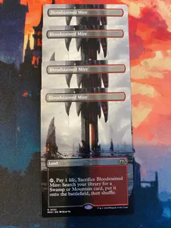 MTG Modern Horizons 3 Bloodstained Mire Borderless x 4 - Image 1