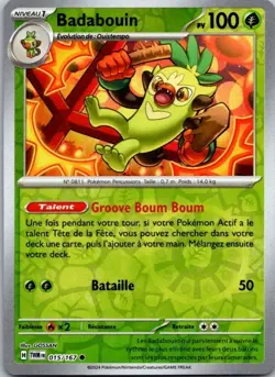 Carte Pokemon Badabouin 015/167 Reverse - 2024 - Image 1
