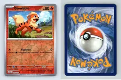 Growlithe #58/165 Scarlet & Violet 151 Pokemon 2023 Reverse Holo Common TCG Card - Image 1