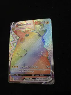Pokemon TCG Vivid Voltage Pikachu VMAX Rainbow Rare #188/185 Secret Rare NM - Image 1