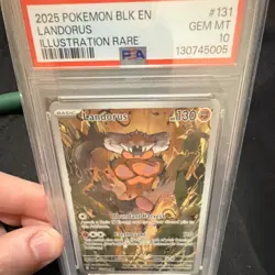 Pokemon Landorus Illustration Rare Holo PSA 10 Sv: Black Bolt 131/086 - Image 1