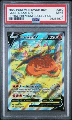 PSA 9 - 2022 Pokemon Ultra-Premium Collection Charizard V #260 -Black Star Promo - Image 1