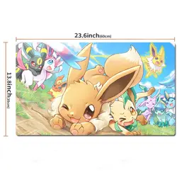 Eeveelution Board Game Pokemon Playmat PTCG TCG CCG Pad Trading Card Games Mat - Image 2