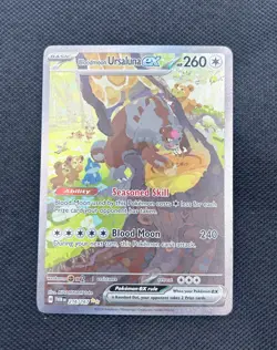 Pokemon TCG Bloodmoon Ursaluna EX Holo Card 216/167 Special Illustration Rare - Image 1
