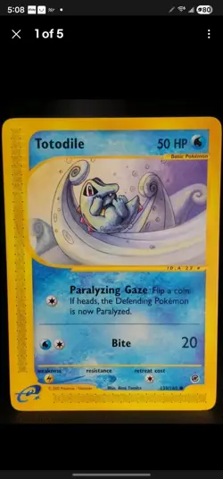 Reserved 8 Cards* Expedition Base Set Feraligatr - 47/165 - Rare - - Image 5