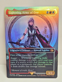Lightning, Army of One (0320) (Borderless) Final Fantasy Foil - Image 1