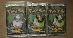 Lot of 3 Pokemon Jungle 1st Edition Booster Packs WOTC. Factory sealed - Image 1
