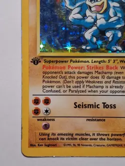 Pokemon TCG Machamp Base Set 8/102 Holo 1st Edition Holo Rare - Image 5