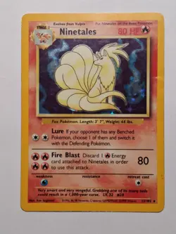 Pokemon TCG Ninetales Base Set 12/102 Holo Unlimited Holo Rare - Image 1
