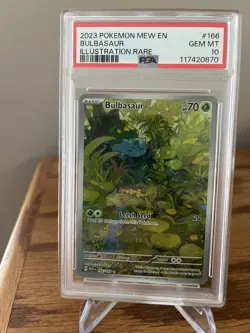 Pokemon Bulbasaur Illustration Rare Holo 166/165 Scarlet & Violet 151 PSA 10 - Image 1