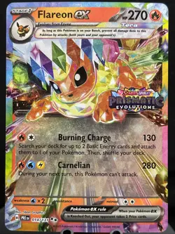 Flareon Ex 14/131 Stamped Pokemon Prismatic Evolutions Sealed Promo - Image 1