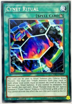 CYHO-EN051 Cynet Ritual - Rare 1st Edition Near Mint YuGiOh Card - Image 1