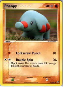 Phanpy 69/107 Non Holo Deoxys - Pokemon Card - NM - Image 1
