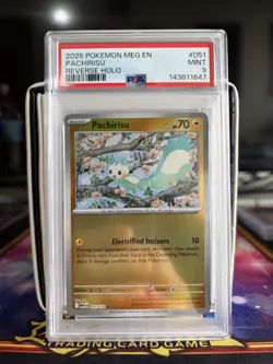 PSA 9 PACHIRISU REVERSE HOLO 051/132 MEGA EVOLUTIONS POKEMON CARD - Image 1