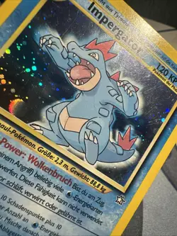 Neo Genesis Impergator (Feraligatr) Holo Card #5/111 German Edition LP Light - Image 2