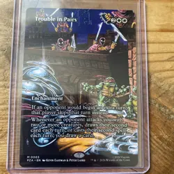 Trouble In Pairs | Borderless | Source Material | Regular | TMNT MTG - Image 1
