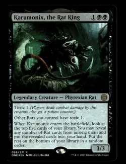 Karumonix, the Rat King 98 Foil R Promo Pack: Phyrexia: All Will Be One - Image 1